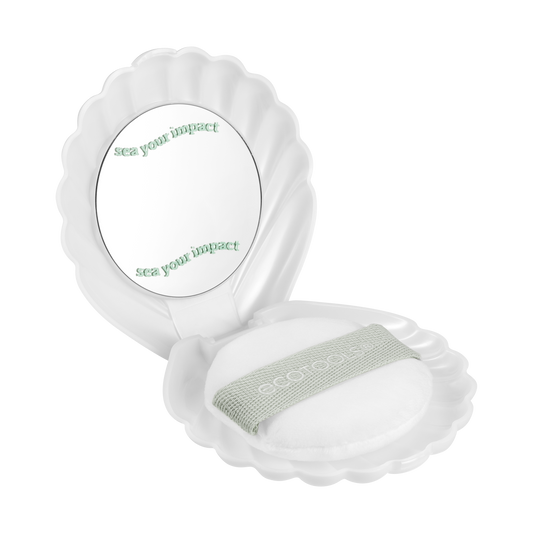 ECOTOOLS Sea Gems Pearl Puff Make-up Schwamm mit Etui und Spiegel 2 Stück Kosmetik