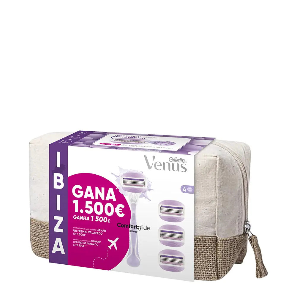 GILLETTE Gillette Venus Breeze Ibiza Set Rasierer mit 4 Klingenwechseln im Neceser Kosmetik
