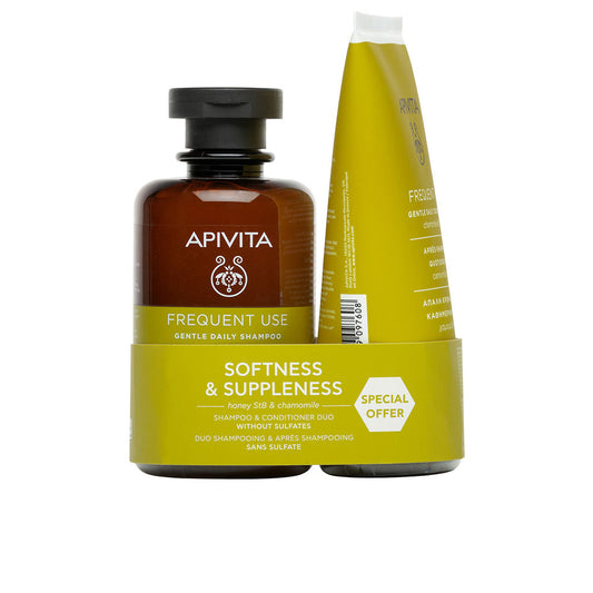 Apivita DAILY SHAMPOO + CONDITIONER WITH CHAMOMILE AND HONEY 2-PACK
