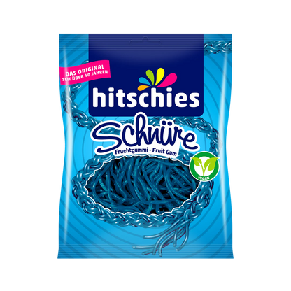 Hitschies Schnüre Blau 125g Himbeere - Candyshop.ch