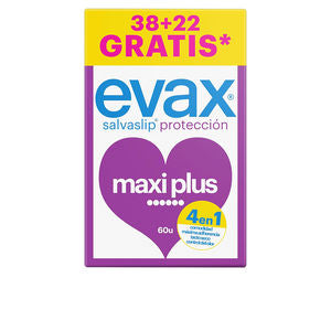 EVAX Salva-Slip Maxiplus 60 Stück Damenhygiene Slip-Einlagen