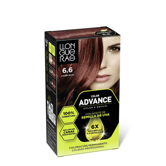 LLONGUERAS Color Advance Haarfarbe 6,6 Caoba Rojo Intenso 1 Stück Kosmetik