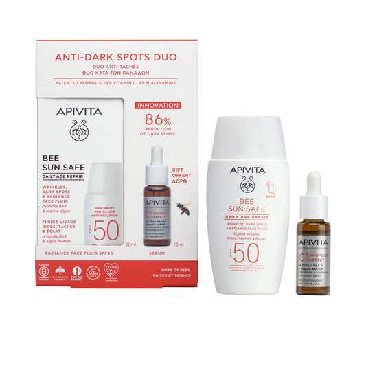 Apivita BEE SUN SAFE DAILY ANTI-AGING REPAIR SPF50 2-PIECE CASE