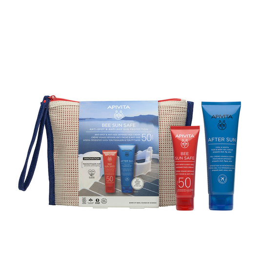 Apivita BEE SUN SAFE ANTI-SPOT AND ANTI-AGING CREAM SPF50 3-piece set