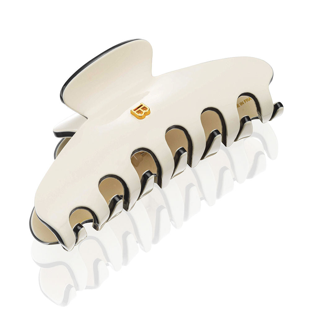 Large hair clip #White/Black 1 unit