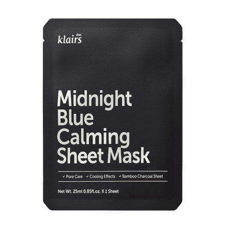 KLAIRS KLAIRS Midnight Blue Calming Sheet Mask 25 ml beruhigende Gesichtsmaske Kosmetik