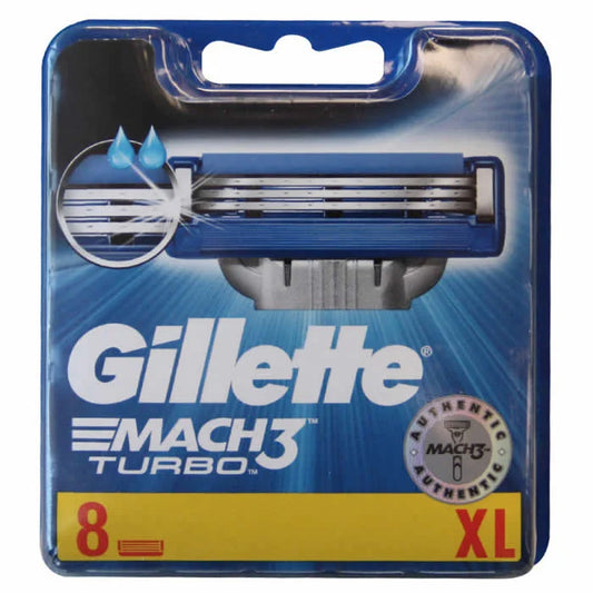 GILLETTE Gillete Mach3 Turbo 8 Units Xl