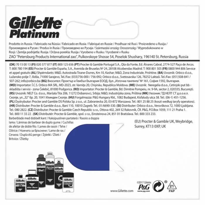 GILLETTE Platinum Nachfüllung 5 Einheiten Kosmetik