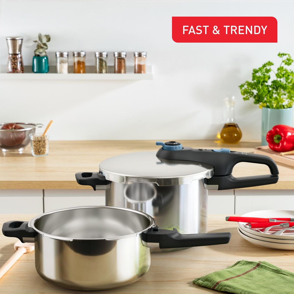 Tefal Express-Töpfe Tefal Trendy+    4+6L Edelstahl 6 L