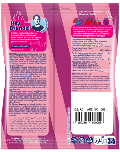 hitschies Berry Mix 125g Sorten Mix aus Waldfrucht, Kirsche, Erdbeere & Himbeere - Candyshop.ch