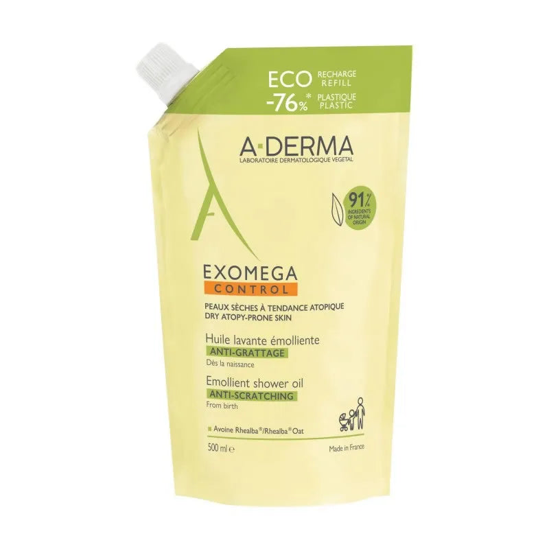 A-Derma Exomega Eco Bade- und Duschöl Nachfüllpackung 500 ml