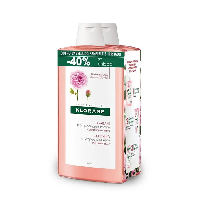 Klorane Duplo Pfingstrosen-Shampoo 2x400ml