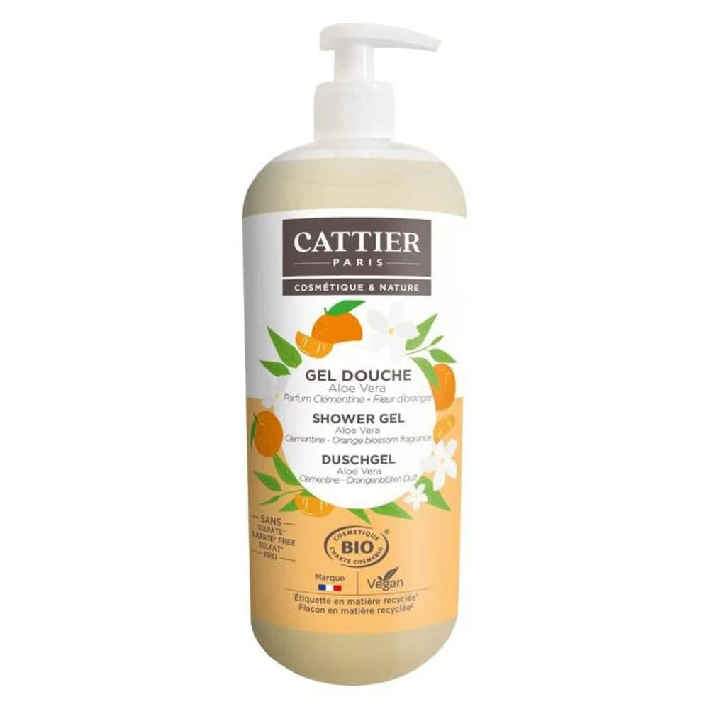 CATTIER PARIS Cattier Paris Duschgel Clementine-Orangenblüte 1 Liter Gel Ducha Kosmetik
