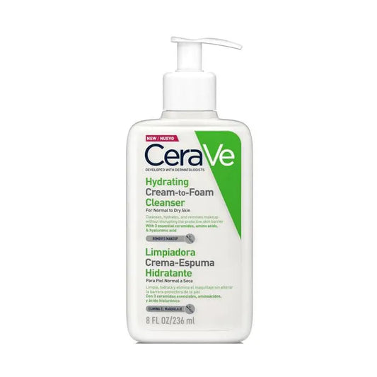 CERAVE CERAVE Hydrating Cream-To-Foam Cleanser für normale bis trockene Haut 236 ml Reinigung