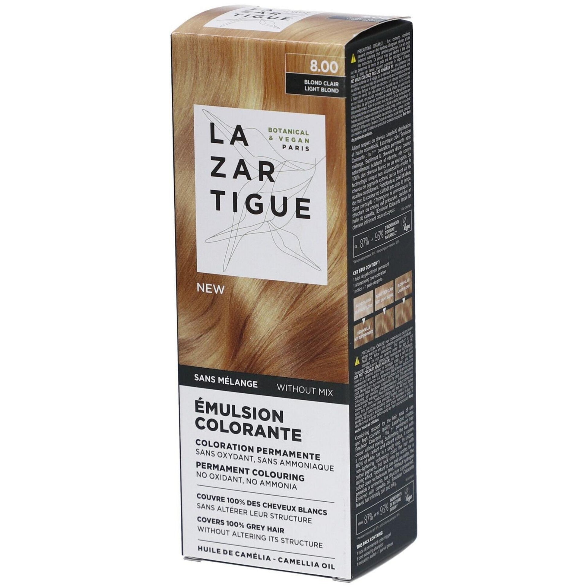 Lazartigue Lazartigue, La Couleur Absolue, Permanente Haarfarbe, 8.00 Light Blond, 60 ml Regular