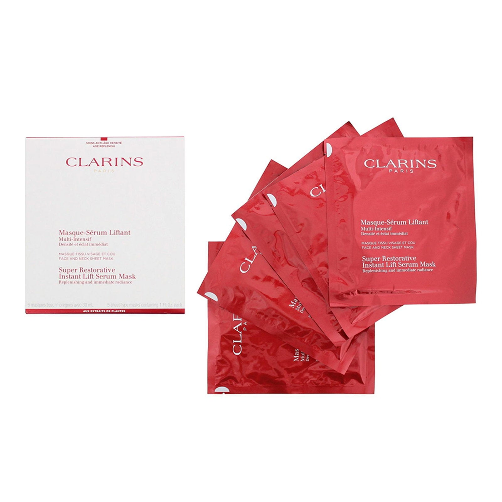 Clarins Setzen, Clarins, Super Restorative, Heben, Gesichtsmaske, Für das Gesicht, Ein- oder zweimal pro Woche, 5 stk, 30 ml 