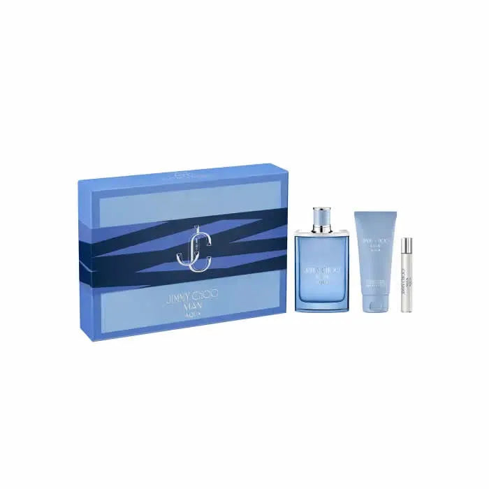 JIMMY CHOO JIMMY CHOO Man Aqua Eau de Toilette Spray 100 ml Set 3 Artikel Parfüm
