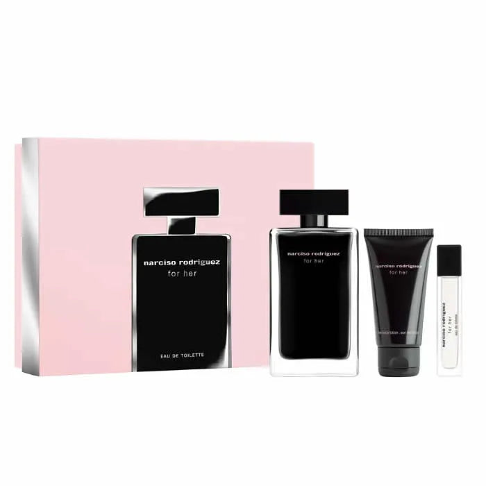 NARCISO RODRIGUEZ NARCISO RODRIGUEZ For Her Eau de Toilette Spray 100 ml Set 3 Artikel Parfüm