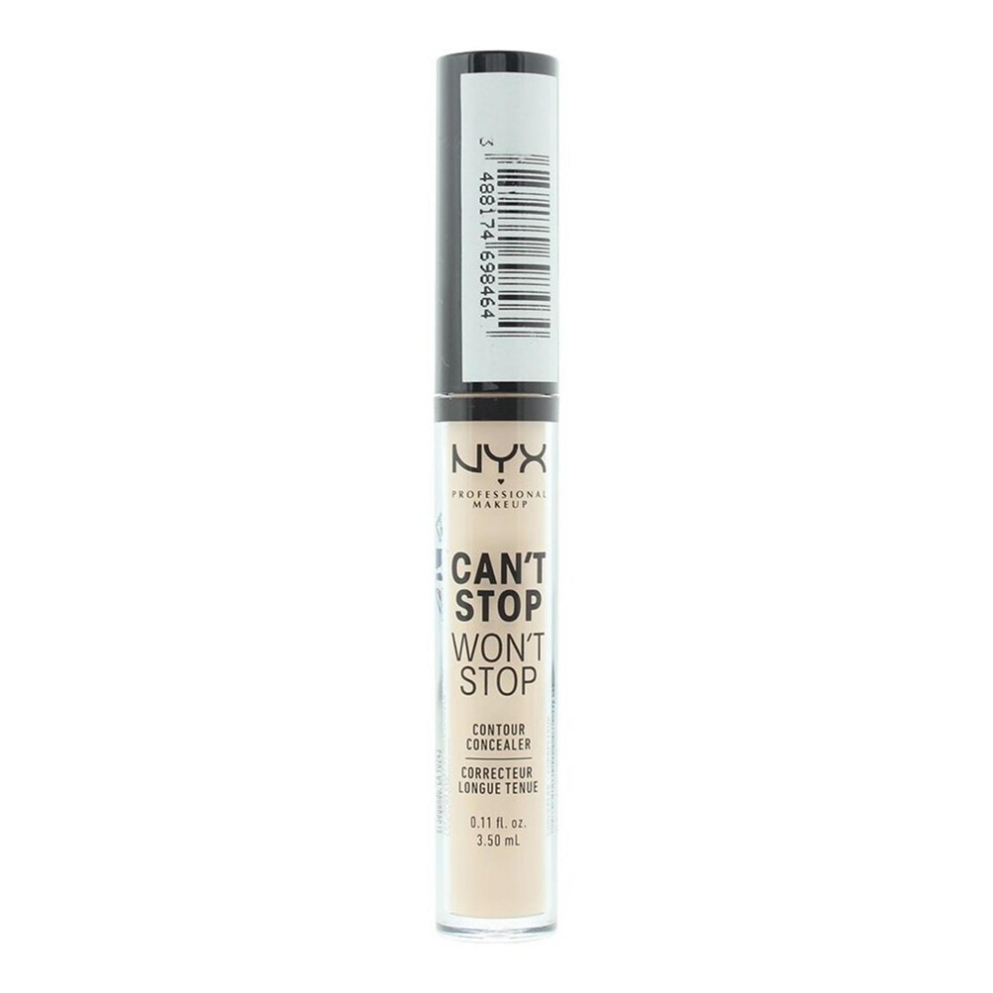 Nyx Nyx, Can't Stop Won't Stop, Vegan, Matt, Flüssig-Concealer, Helles Elfenbein, 3.5 ml Regular