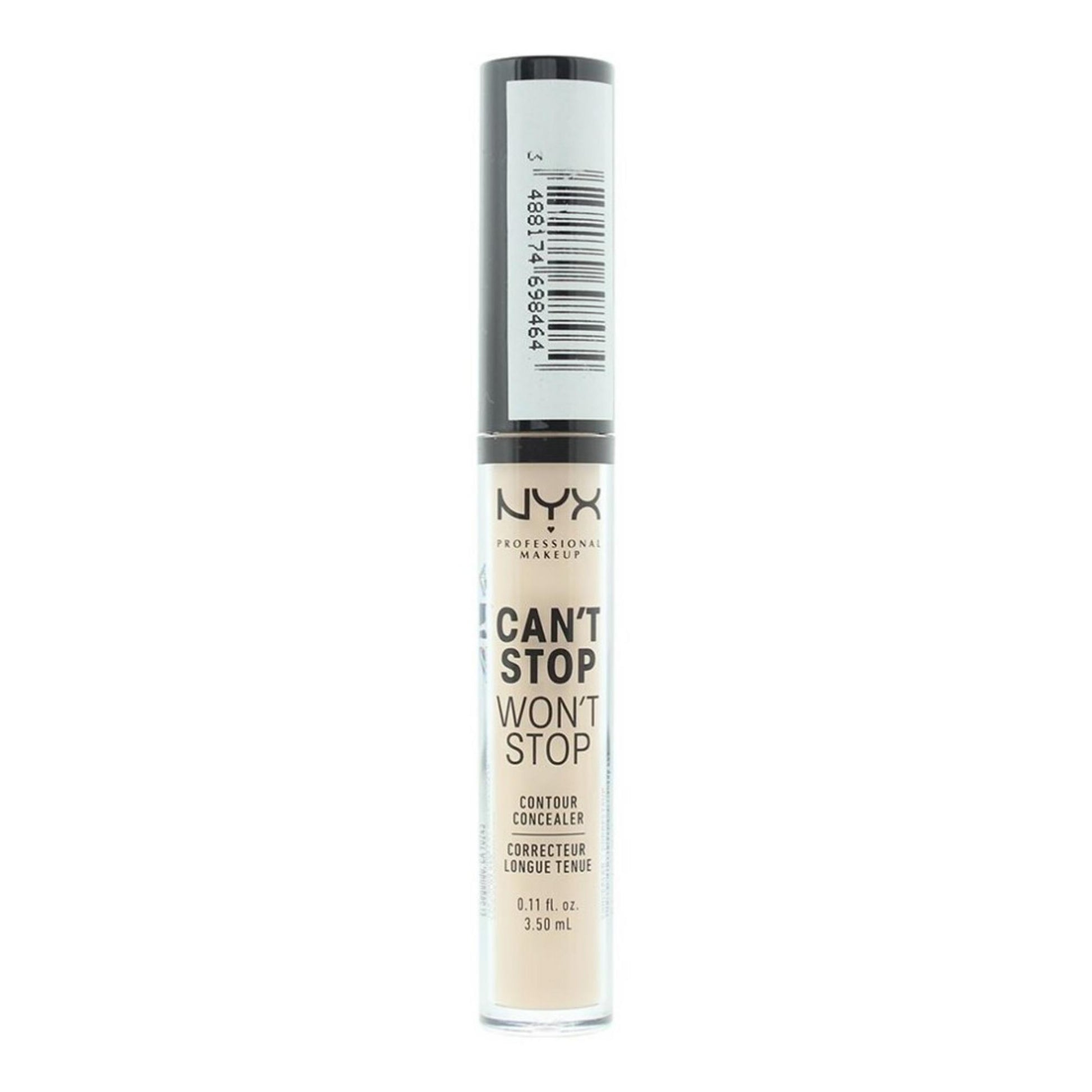 Nyx Nyx, Can't Stop Won't Stop, Vegan, Matt, Flüssig-Concealer, Helles Elfenbein, 3.5 ml Regular