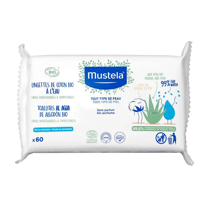 Mustela Bio-Baumwoll-Wassertücher 60U