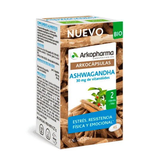 ARKOPHARMA ARKOPHARMA Arkocapsulas Ashwagandha Bio 45 Kapseln Nahrungsergänzung Kosmetik