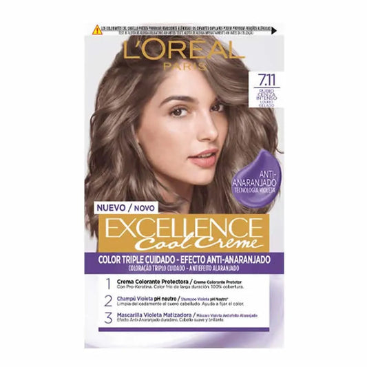 L'OREAL PROFESSIONNEL L'OREAL PROFESSIONNEL Excellence Cool Creme Haarfarbe 7.11 192 ml