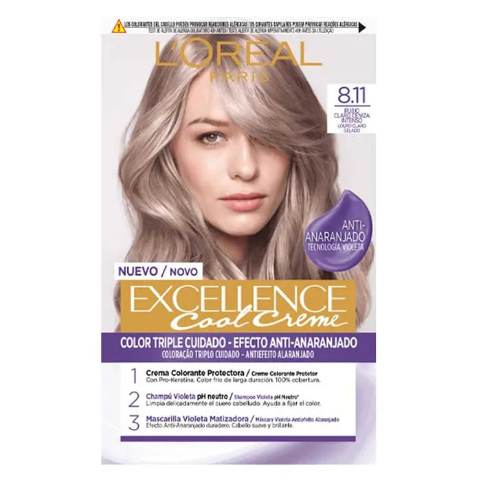 L'OREAL PROFESSIONNEL Excellence Cool Creme 8.11 Light Ash Blonde 192 ml Haarfarbe