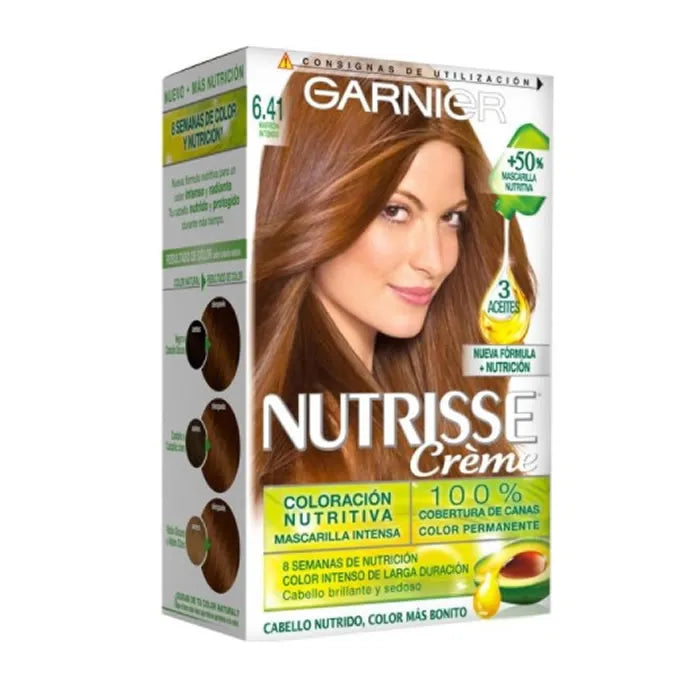 GARNIER Nutrisse Crème Nourishing Color 6.41 Intense Brown Augenbrauen-Make-up