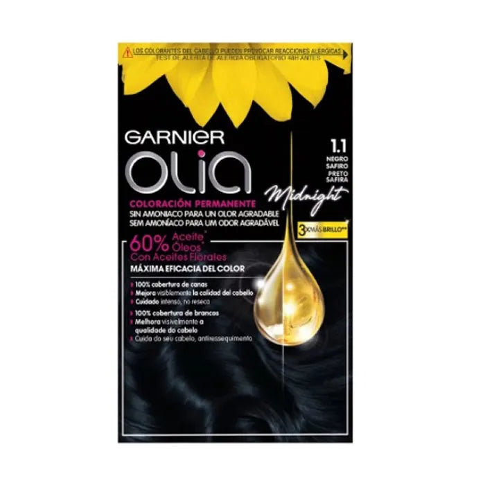 GARNIER GARNIER Olia Permanente Haarfarbe 1.10 Schwarz Sapphire Kosmetik