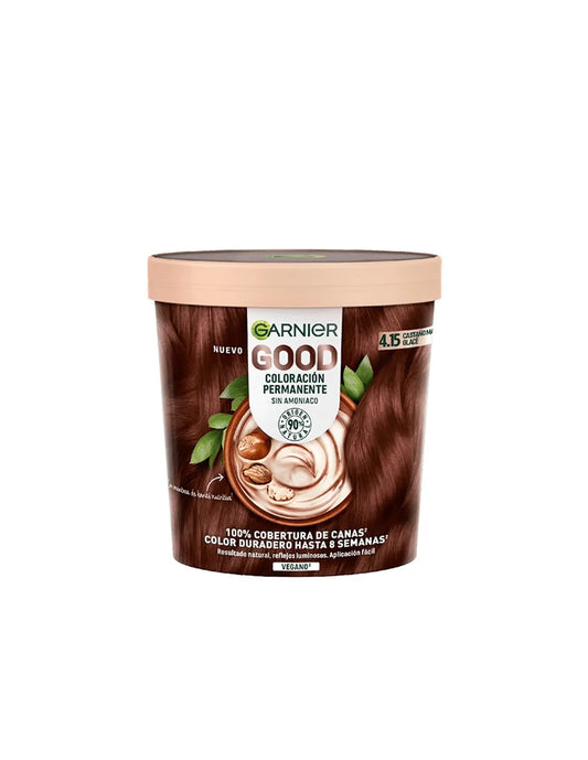 GARNIER Good Coloración Permanente Haarfarbe 4,15 Castaño Glacé 1 Stück Kosmetik