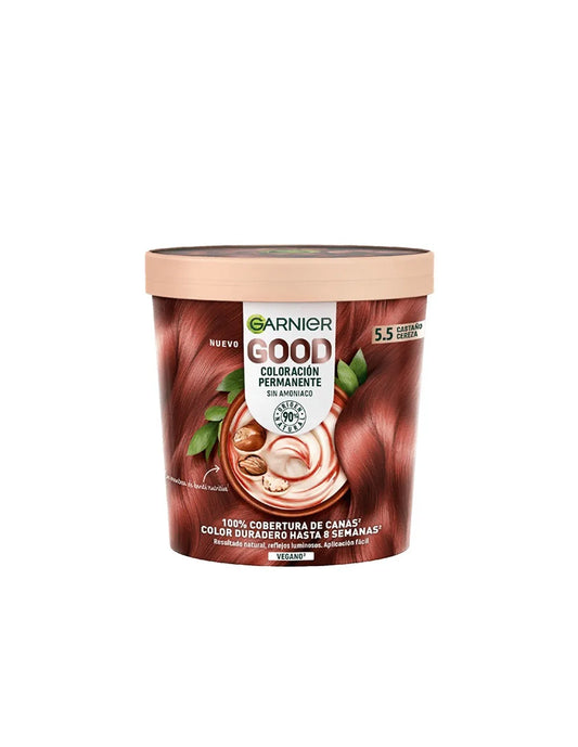 GARNIER Good Coloración Permanente Haarfarbe 5,5 Castaño Cereza 1 Stück Kosmetik