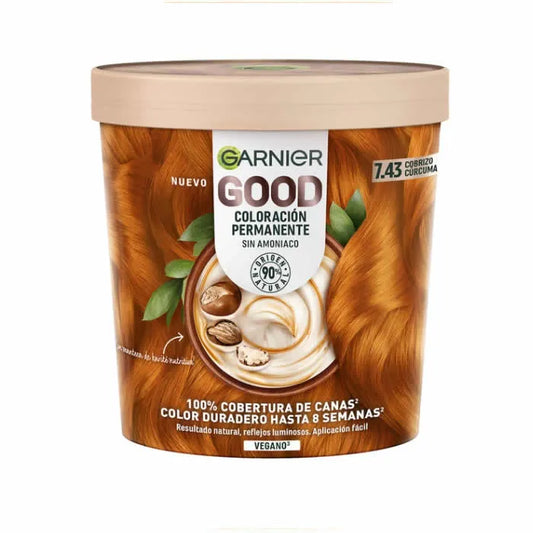 GARNIER Good Coloración Permanente Sin Amoníaco 7.43 Cobrizo Cúrcuma Kosmetik