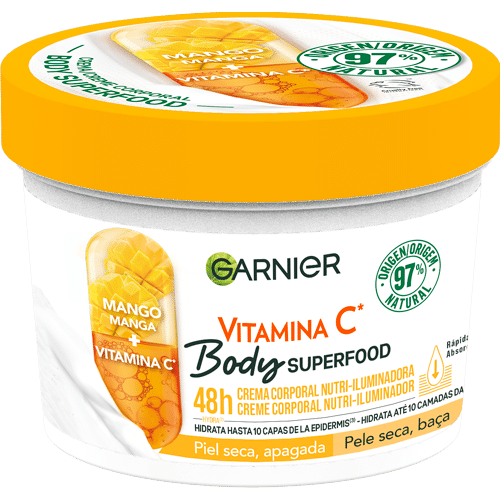Garnier Body Superfood Crema Corporal Nutri-Iluminadora 380 ml