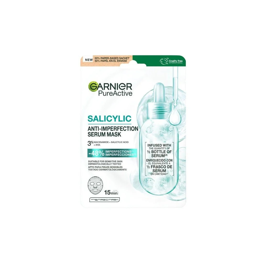 GARNIER Pure Active Salicylic Anti-Imperfection Serum-Maske 1 Stück