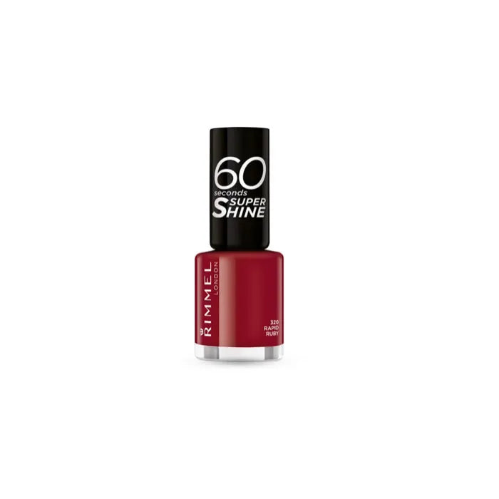 RIMMEL LONDON RIMMEL LONDON 60 Seconds Super Shine Nagellack 320 Rapid Ruby Kosmetik