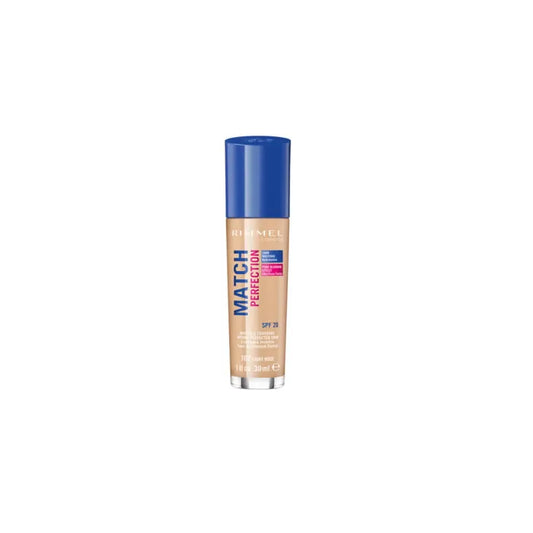 RIMMEL LONDON RIMMEL LONDON Match Perfection Foundation SPF 20 102 Light Nude Gesicht Make-up