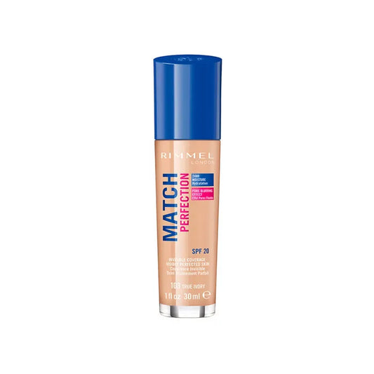 RIMMEL LONDON Rimmel London Match Perfection Foundation SPF20 103 True Ivory 30 ml