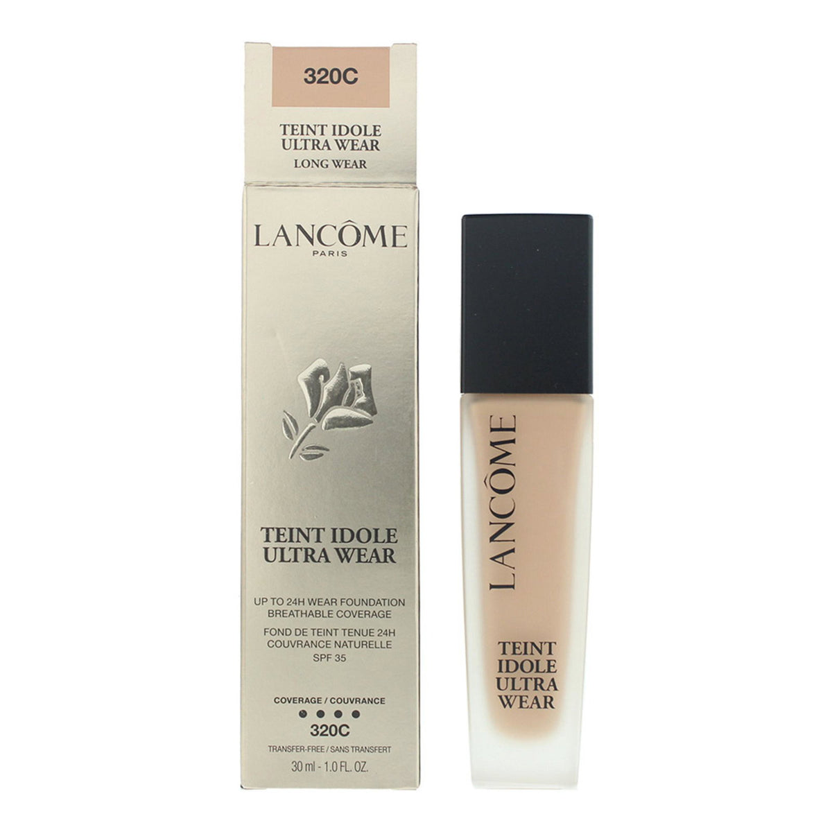 Lancome Flüssige Grundierung Lancome, Teint Idole Ultra Wear, Natural Coverage, Liquid Foundation, 320C, SPF 35, 30 ml Regula