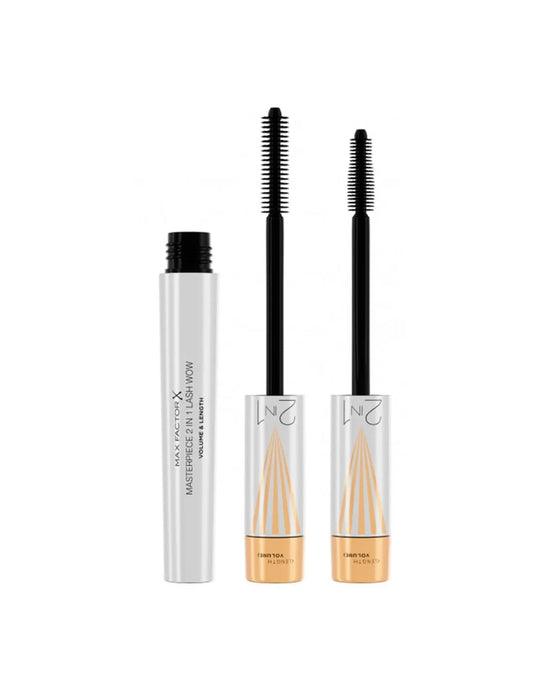 MAX FACTOR MAX FACTOR Masterpiece 2 in 1 Lash Wow Mascara Volume und Länge 7 ml Schwarz 001 Kosmetik
