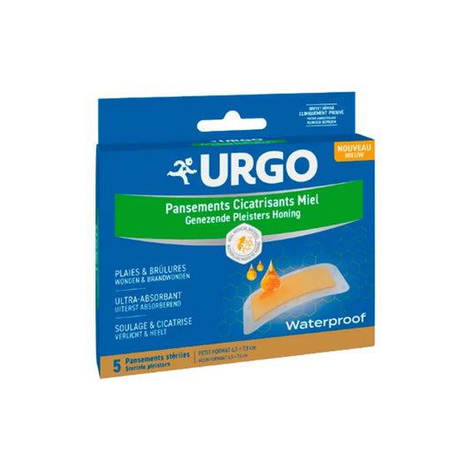 URGO Honig-Heilverbände 5 Stück Wundverband mit Honig zur Hautpflege Kosmetik
