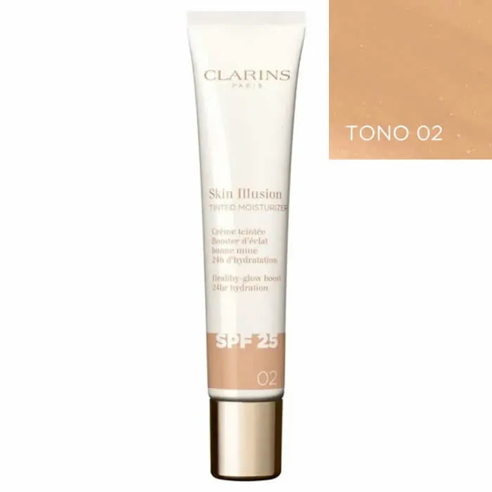 CLARINS Clarins Skin Illusion getönte Feuchtigkeitscreme SPF 25 Farbton 02 40 ml Gesichtscreme