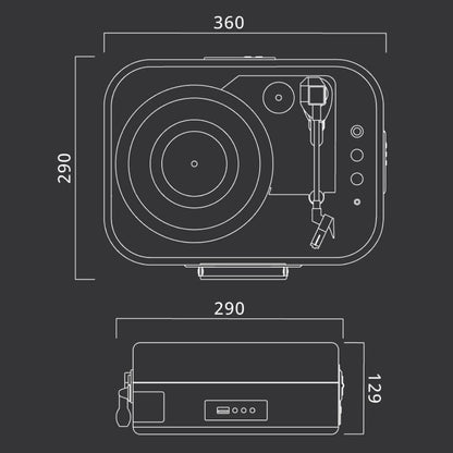 Muse Plattenspieler Muse Mt207Dgb