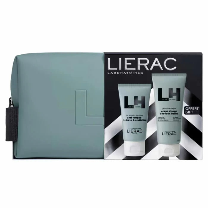 LIERAC Homme Gel Hydratant Anti Fatigue 50 ml Set 3 Stück Kosmetik