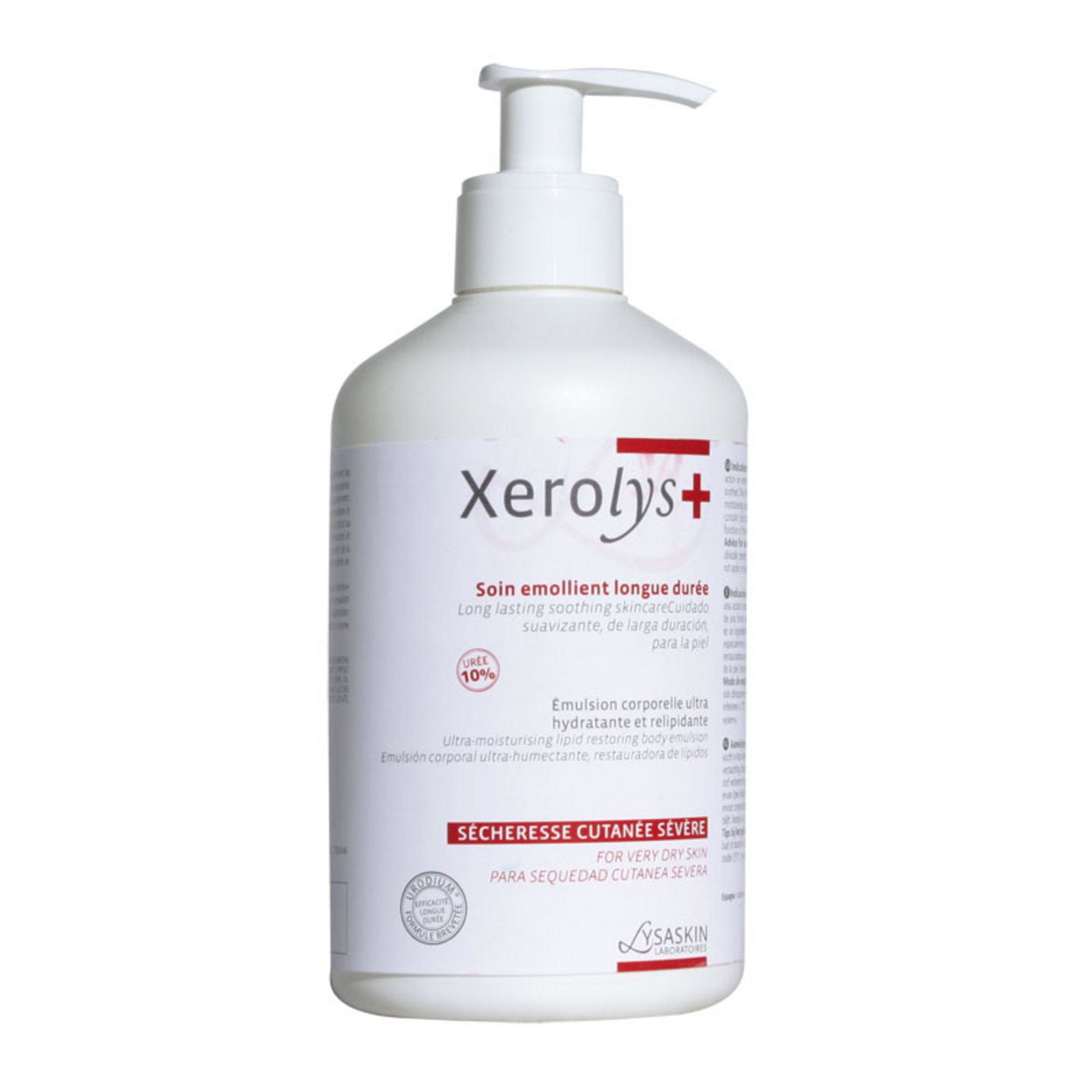 Lab Lysaskin Lab Lysaskin, Xerolys+, Harnstoff, Emolliens, Körperemulsion, Für Gesicht & Körper, Täglich, 500 ml Regular