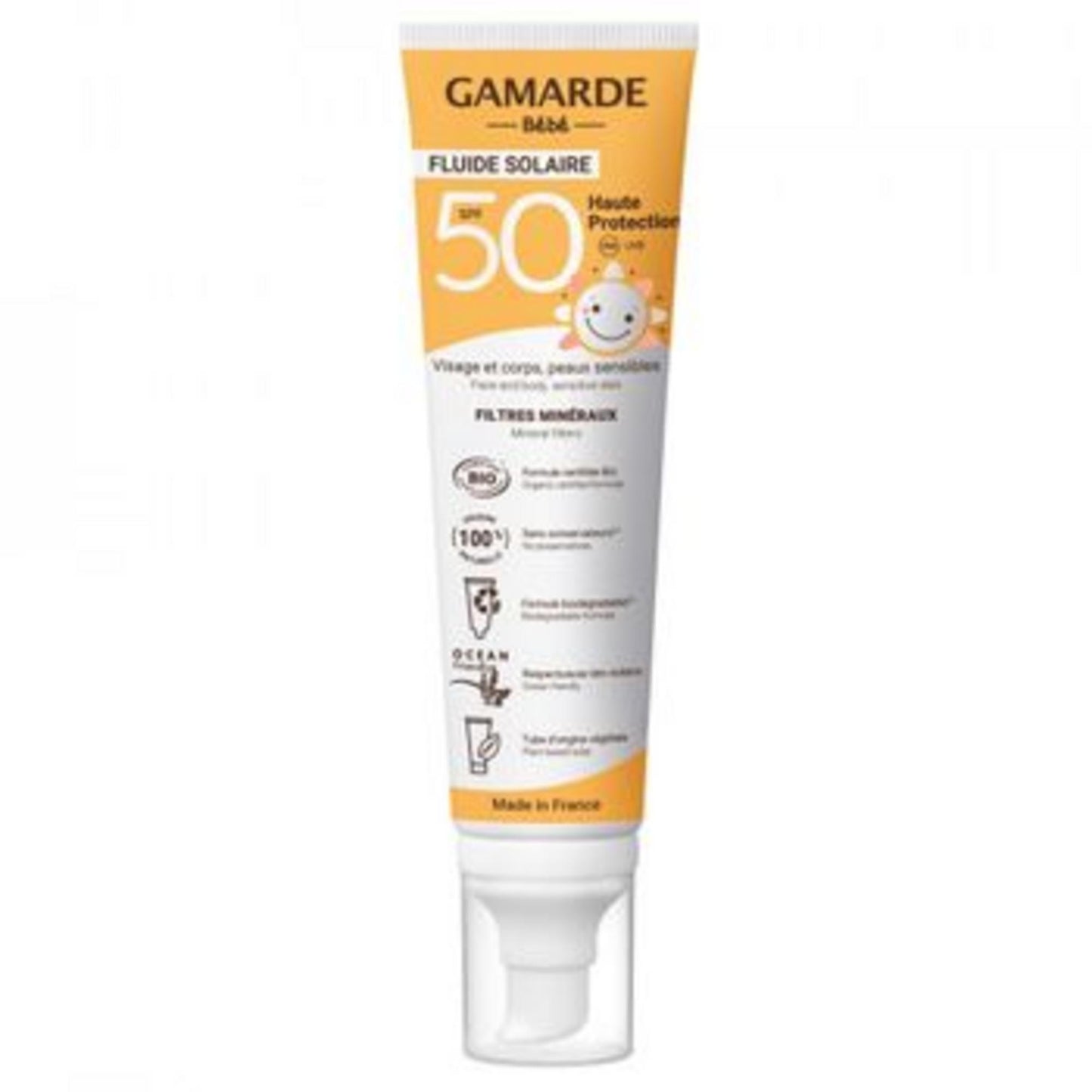 Gamarde Bio Sonnencreme SPF 50 für Kinder – Natürlicher Schutz für Gesicht & Körper, 100 ml