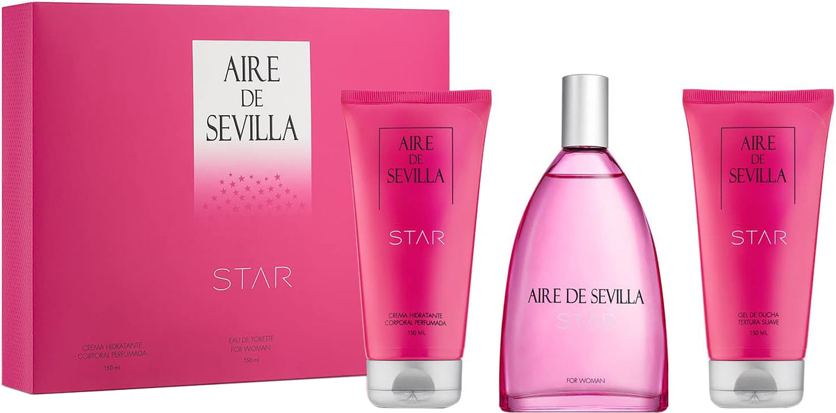 INSTITUTO ESPAÑOL Aire De Sevilla Star Eau de Toilette Spray 150 ml Set 3 Stück Parfüm