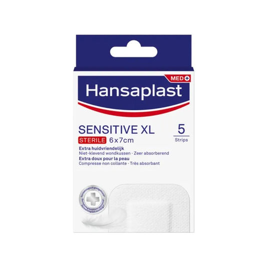 HANSAPLAST Sensitive XL Pflaster 6 Stück 7,5 cm x 5 cm Kosmetik
