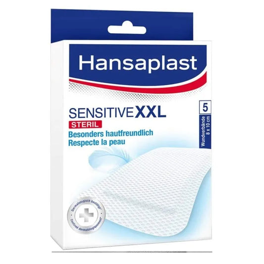 HANSAPLAST Sensitive XXL Pflaster 8 x 10 cm 5 Stück Kosmetik