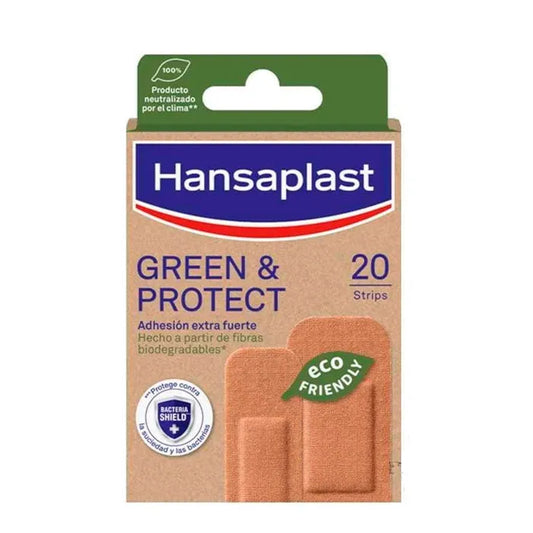 HANSAPLAST Green & Protect 20 Stück Wundpflaster Verbände Kosmetik